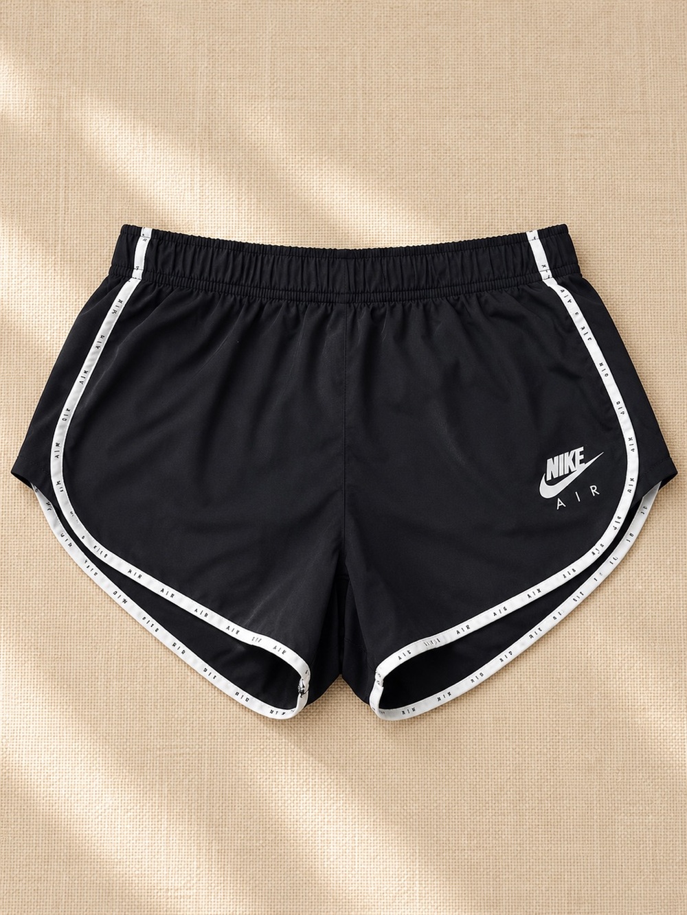 Nike Air Dri-FIT Black Running Shorts White Trim Women’s M